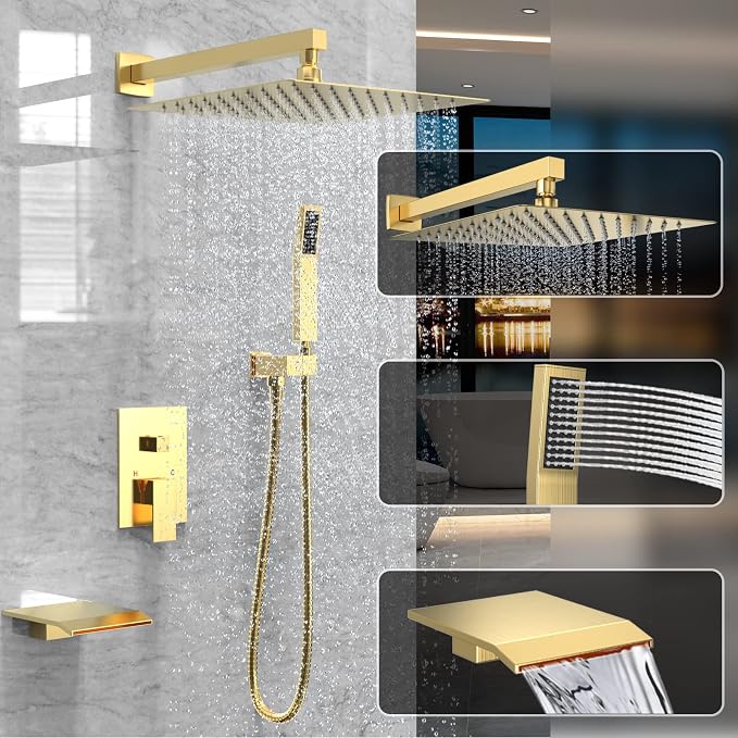 Rain Shower System 12 inch Shower Faucet Set - Image 2