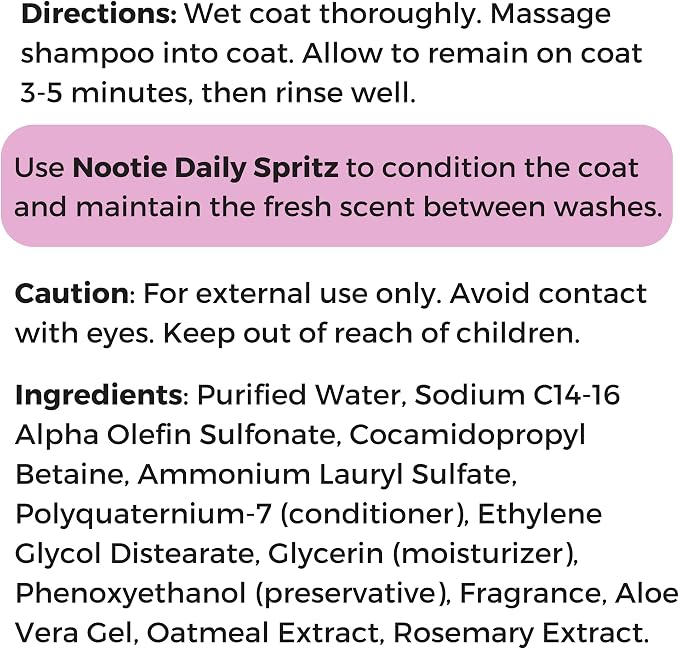 Nootie - Pet Shampoo for Sensitive Skin - Revitalizes Dry Skin & Coat - Natural - Image 7
