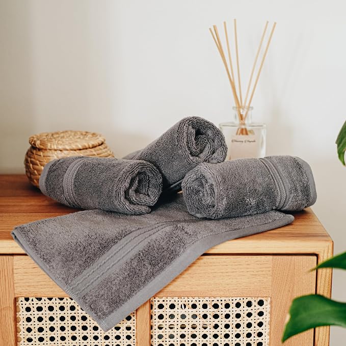 Milara Turkish Super-Plush Wash Cloths Set 4-Piece | Premium 100% Cotton - Image 6