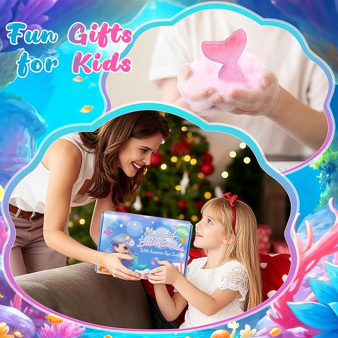 Mermaid Bath Bombs for Girls Kids - Image 4