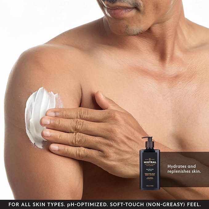 Mistral Salted Gin Body Lotion for Men | Moisture-Rich Body Cream | - Image 6