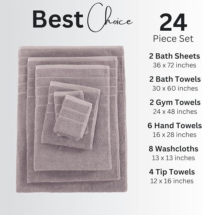 Casa Platino 100% Cotton Bathroom Towels Set - Image 4