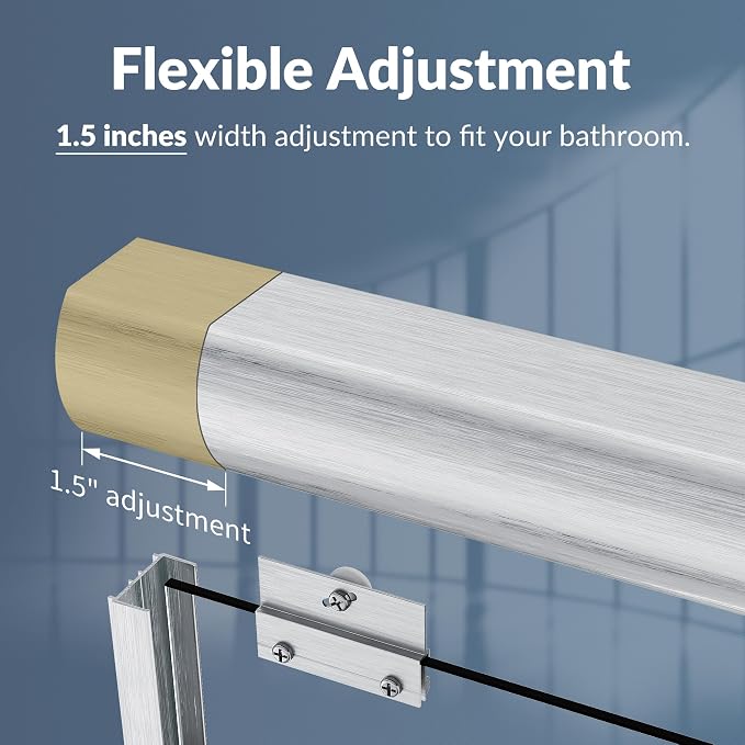 SUNNY SHOWER 60 in.W x 72 in.H Semi-Frameless Shower Door, DoubleSliding Glass - Image 7