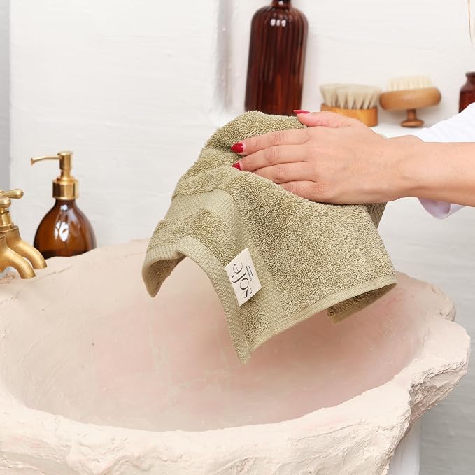 SOFE H&L | Olea Luxury Turkish Cotton Bath Towels Set of 3 : 1 Bath Towel - Image 3