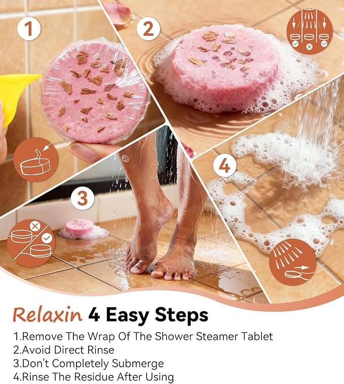Shower Steamers Aromatherapy Stocking Stuffers 8 Scents – Christmas Gifts - Image 7