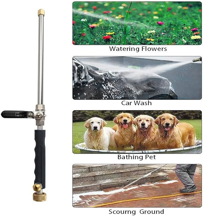 39'' High Pressure Washer Hose Attachment Jet Nozzle, Hose into Power Washer - Image 3