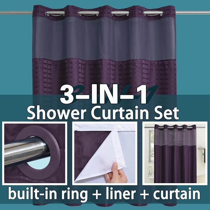 Conbo Mio No Hook Shower Curtain - Image 3