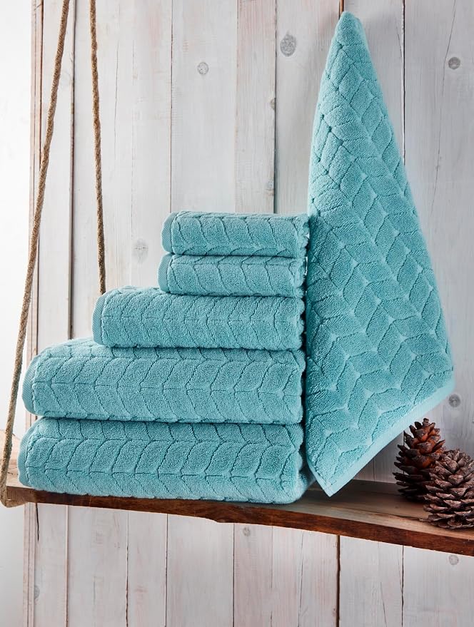 Turkish Cotton Ultra-Soft Plush Absorbent Quick Dry Bathroom Towel Set - Image 2