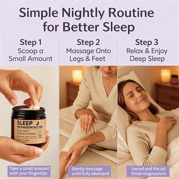Magnesium Butter for Sleep, Nighttime Magnesium Cream for Leg & Foot – - Image 6