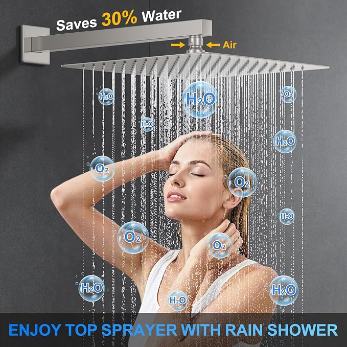 Shower Faucet Set, Brushed Nickel - Image 3