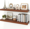 Floating Shelves for Wall, 9.3" Deep Wall Mounted Wood Shelves for Bathroom by Unknown