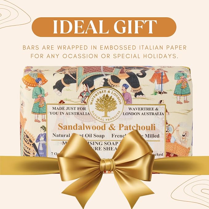 Wavertree & London Sandalwood & Patchouli Scented Natural Soap, 7oz - Image 6