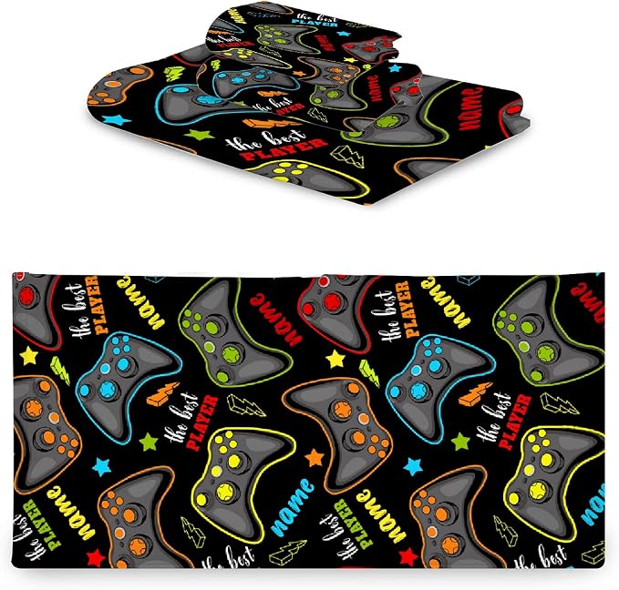 Custom Name Gaming 3 Piece Towel Bathroom Sets, 1 Bath Towel, 1 Washcloth - Image 8