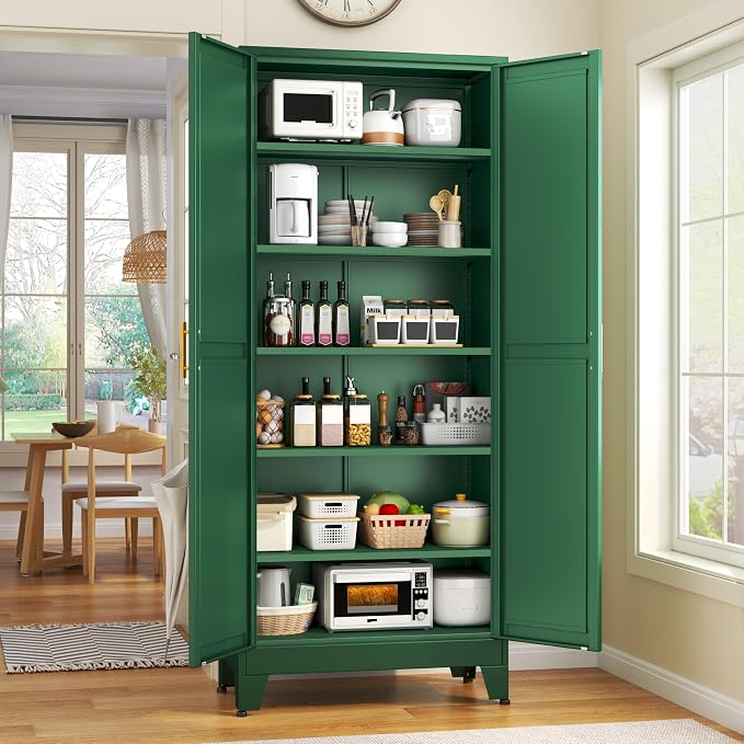 75.2" Tall Kitchen Food Pantry, Pantry Cabinet by GAIOUS