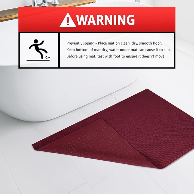 American Soft Linen Bath Rug, 17 in 24 in 100% Cotton Bath Mats Rugs - Image 4