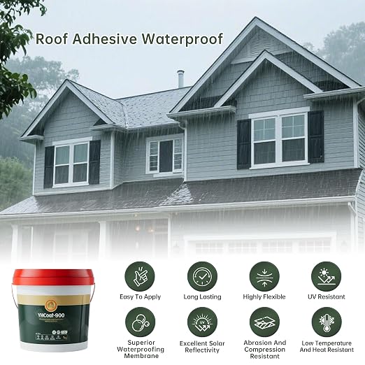 35 oz Gray Roof Sealant Waterproof, Elastomeric Roofing Coating Liquid - Image 5