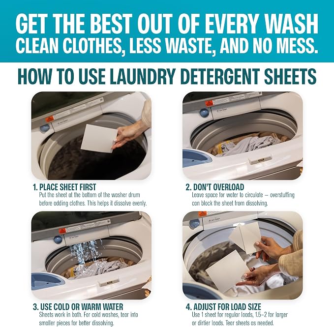 Sudstainables Laundry Detergent Sheets 200 Loads – Dissolvable Laundry Sheet - Image 6