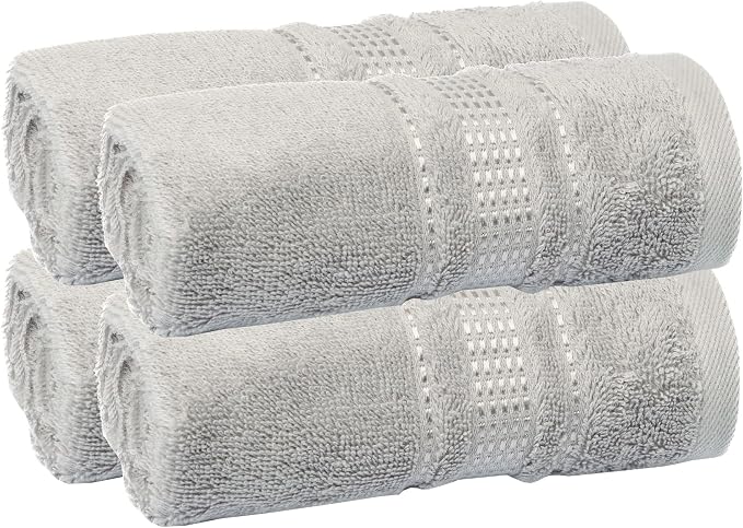 Melissa Linen, Fingertip Towels 4 Pack, 100% Turkish Cotton, Small Hand Towels by MelissaLinen