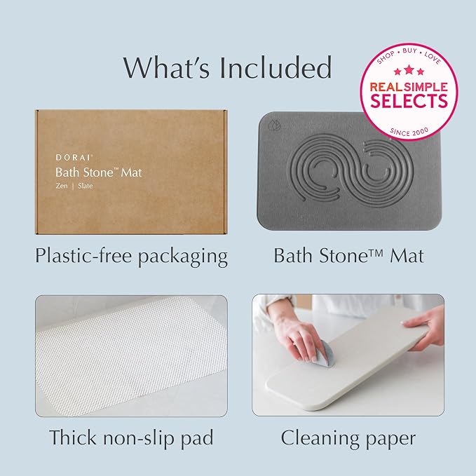 Dorai Home Bath Stone Mat 23.6"x15.4" – Quick-Dry, Non-Slip Diatomite Stone - Image 7