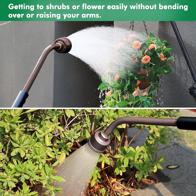 RESTMO Long Watering Wand, 24 Inches Gentle Soft Full Shower Sprayer Wand - Image 6
