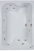 60 in. x 43 in. Acrylic Rectangular Drop-In Whirlpool Bathtub by WATERTECH
