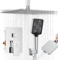 Shower System Modern Rain 8 inches Brass Faucet Set by JQBQS