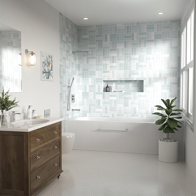 Lava Odoro Modern 3-Setting Square Shower and Tub Faucet Set - Image 3