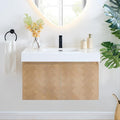 36 Inch Floating Sink Bathroom Vanity Wall Mount Single Vanities Overflow by ALTAIR