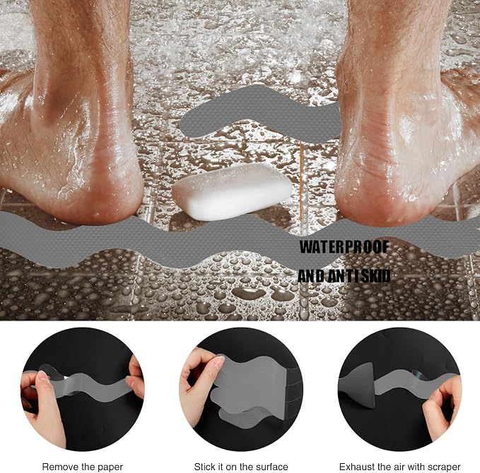 36 PCS Anti Slip Shower Stickers, Safety Bathtub Strips Adhesive Decals - Image 4