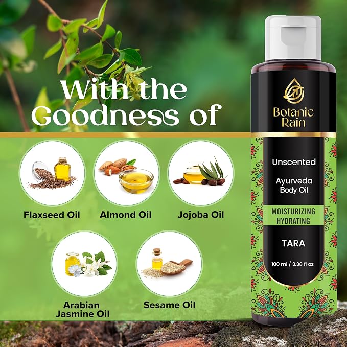 Ayurveda Unscented Body Oil After Shower, Moisturizing & Hydrating Natural - Image 4