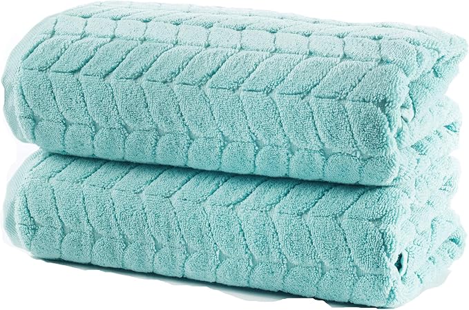 Turkish Cotton Ultra-Soft Plush Absorbent Quick Dry Bathroom Towel Set by BagnoMilanoLuxurySoftness