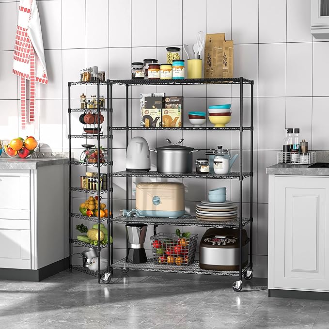 Wire Shelving Unit 5 Tier NSF Metal Shelf, 6000lbs Capacity Heavy Duty - Image 7