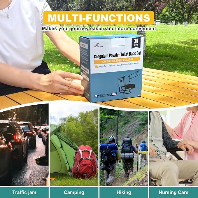 Super Absorbent Polymer 30 Packs, Portable & Fast-Absorbing Camp Toilet - Image 8