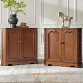 HULALA HOME Traditional Corner Triangle Cabinet, Freestanding Narrow Storage by HULALAHOME