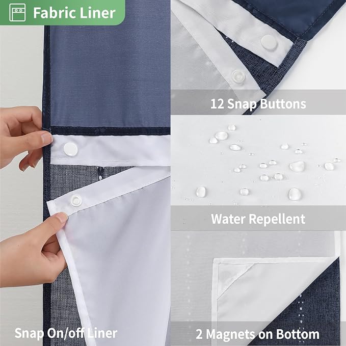 No Hook Boho Farmhouse Shower Curtain - Image 6