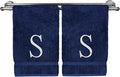Monogrammed Hand Towel, Personalized Initial Gift, Extra Absorbent 100% Turkish by BareCotton