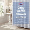 CLOROX Bathroom Waffle Windowpane Pattern Shower Curtain by Clorox