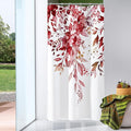 Gibelle Small Stall Shower Curtain 36 x 72, Narrow Half Burgundy Red Floral by Gibelle