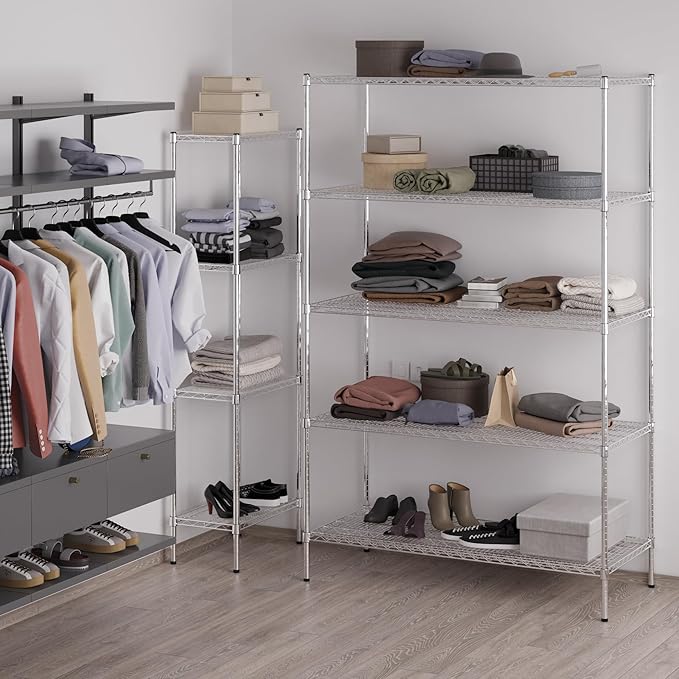 24" Deep x 54" Wide x 86" Height Wire Shelving Kit | 5-Tier | NSF Commercial - Image 5
