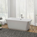 Empava Modern 59 inch Acrylic Freestanding Bathtub Contemporary Soaking Tub by Empava
