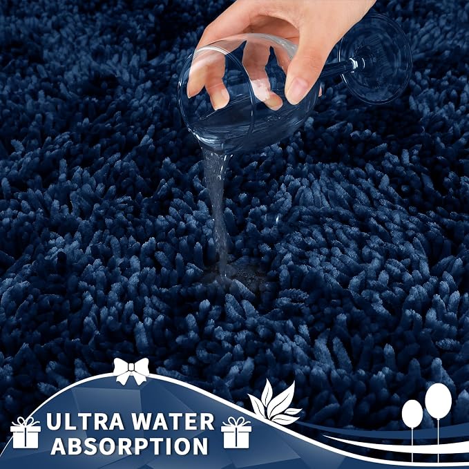 Yimobra Toilet Rugs U Shaped Washable, Extra Thick Soft Absorbent Chenille - Image 4