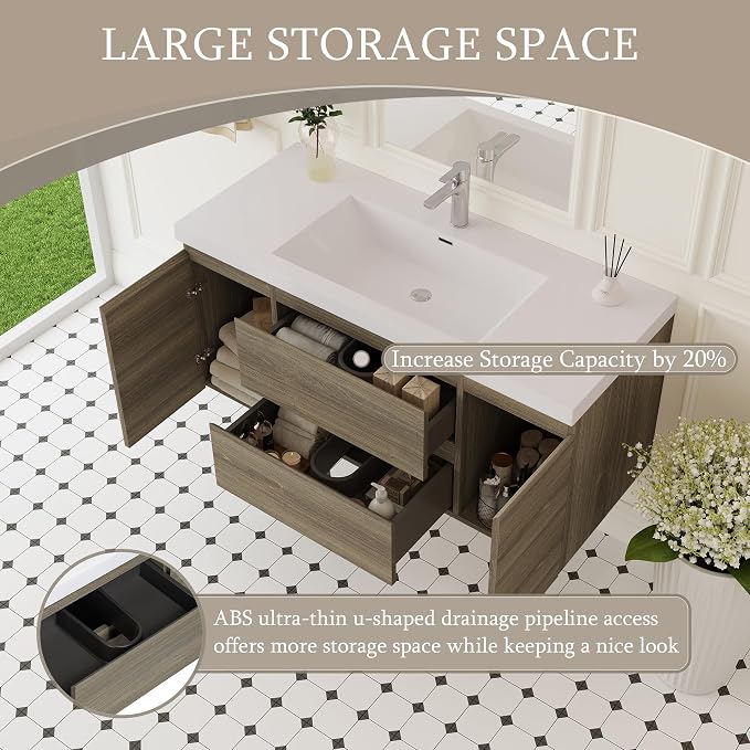 48" Floating Bathroom Vanity - Image 6