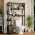 Over The Toilet Storage with Side Rack, 7-Tier Bathroom Organizer with by NEHAJUNXI