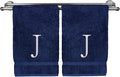 Monogrammed Hand Towel, Personalized Initial Gift, Extra Absorbent 100% Turkish by BareCotton