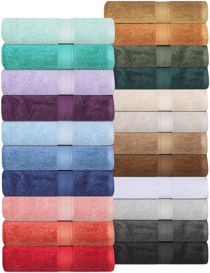 Superior Egyptian Cotton Pile 6 Piece Towel Set, Includes 2 Bath, 2 Hand - Image 9