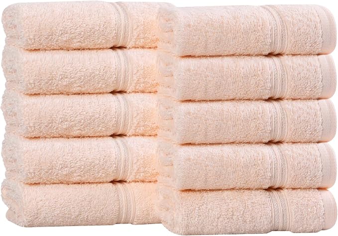 Superior Egyptian Cotton 10-Piece Face Towel Set, Small Towels by SUPERIOR