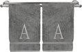 Monogrammed Hand Towel, Personalized Initial Gift, Extra Absorbent 100% Turkish by BareCotton