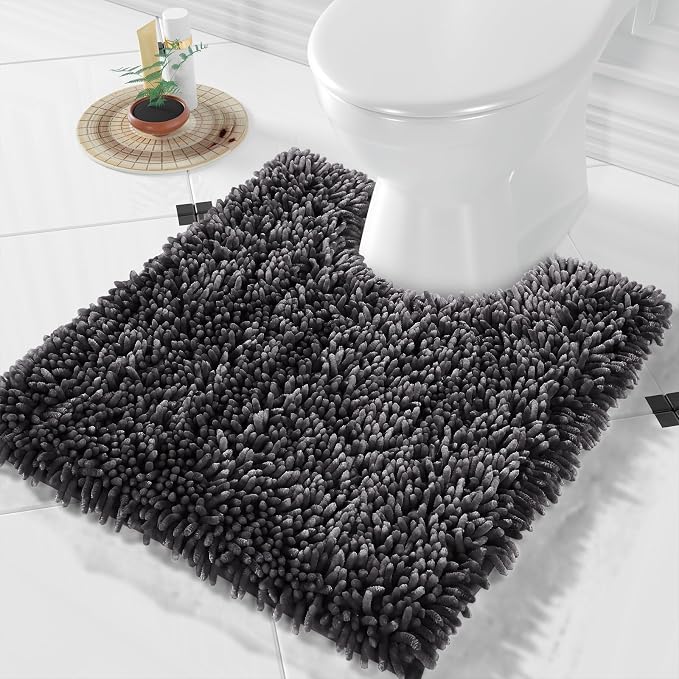 Yimobra Toilet Rugs U Shaped Washable, Soft Comfortable Toilet Mat by Yimobra