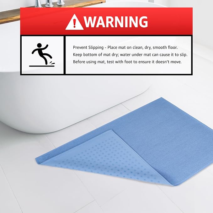 American Soft Linen Bath Rug, 20 in 34 in 100% Cotton Bath Mats Rugs - Image 4