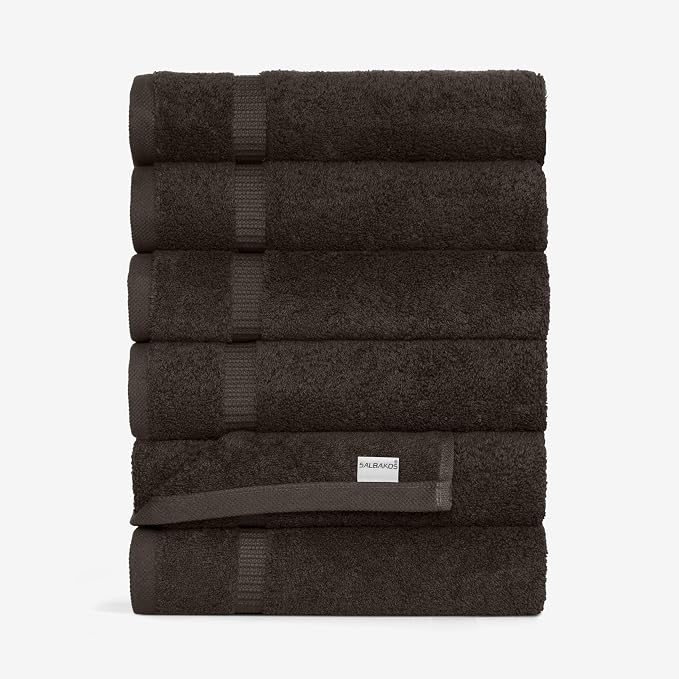 SALBAKOS 100% Turkish Cotton Hand Towel Set of 6 16x30 inch | Heirloom Quality - Image 4